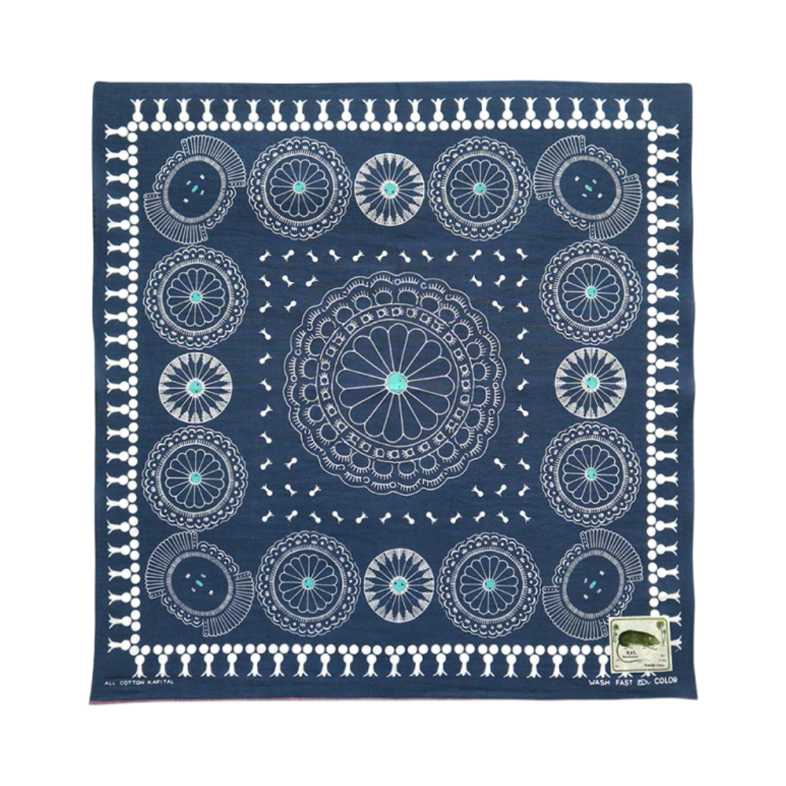 캐피탈 패스트컬러 셀비지 반다나 콘초 네이비