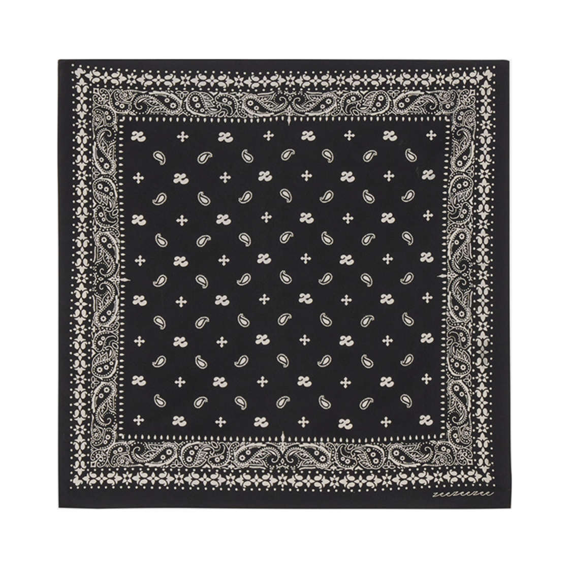 Z24FW AC001 zeezeezee Printed Silky Scarf Black