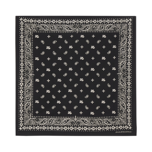 써저리 페이디드 페이즐리 클로버 스카프 블랙 | Surgery | KREAM