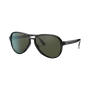 Ray-Ban Vagabond Polished Black Frame Green Classic G-15 Lenses High Bridge Fit