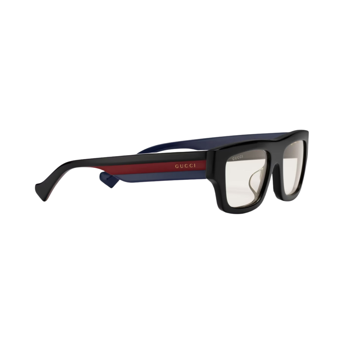 구찌 렉탱글 프레임 선글라스 샤이니 블랙 아세테이트(Gucci Rectangle Frame Sunglasses Shiny Black Acetate) - 2