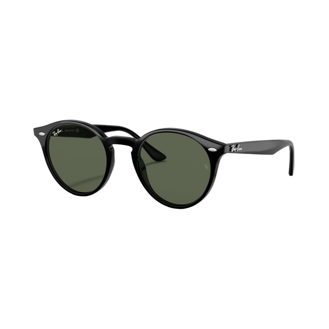 RB2180F-601/71 (W) Ray-Ban RB2180 Polished Black Frame Green Lenses Low Bridge Fit