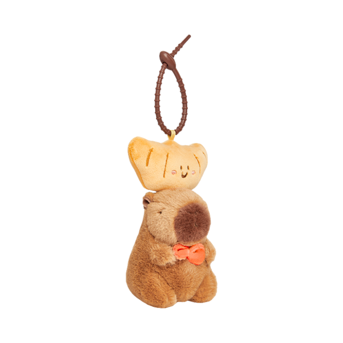 더 그린 파티 카피바라 & 크루아상 키체인 브라운(The Green Party Capybara & Croissant Keychain Brown)