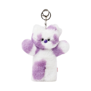 Lelbobrown Little Cat Keyring Marbling Purple