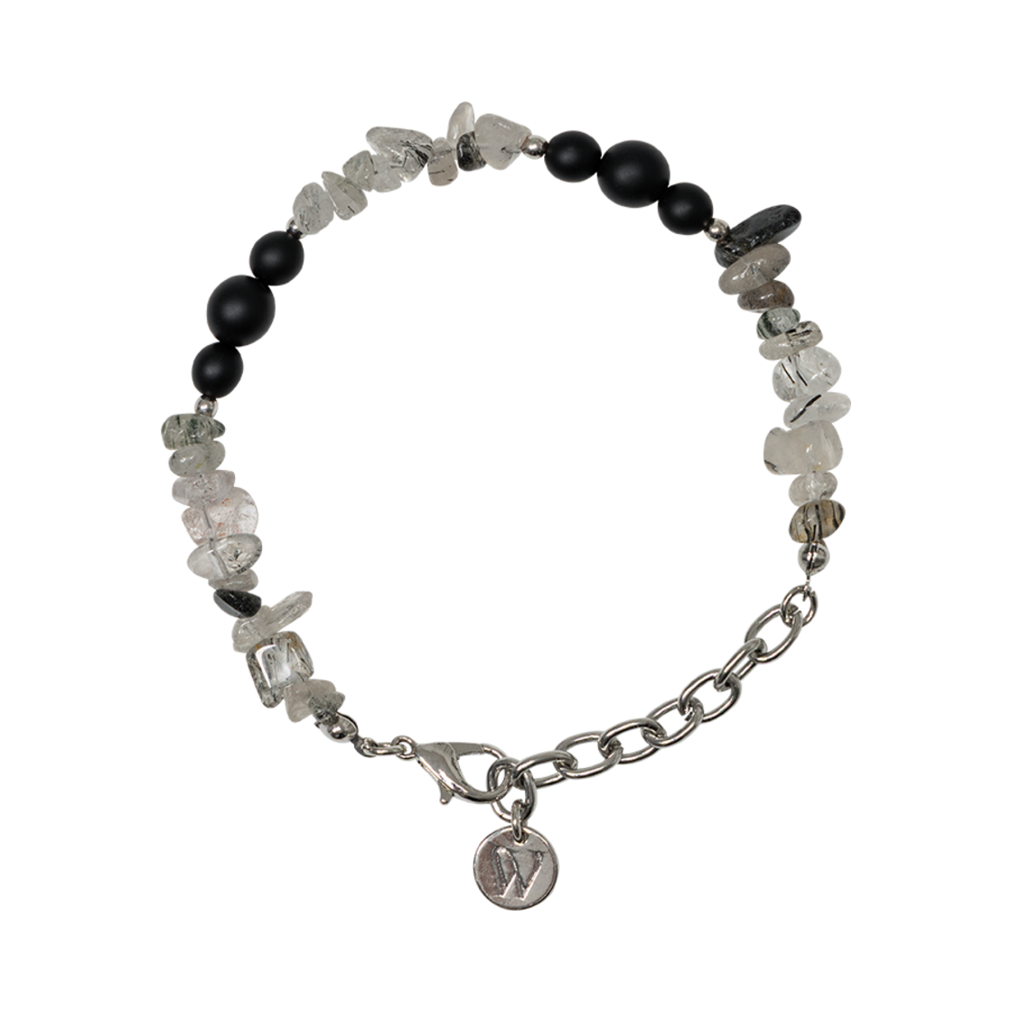 Waviness25264 Waviness Monochrome Glass Bracelet