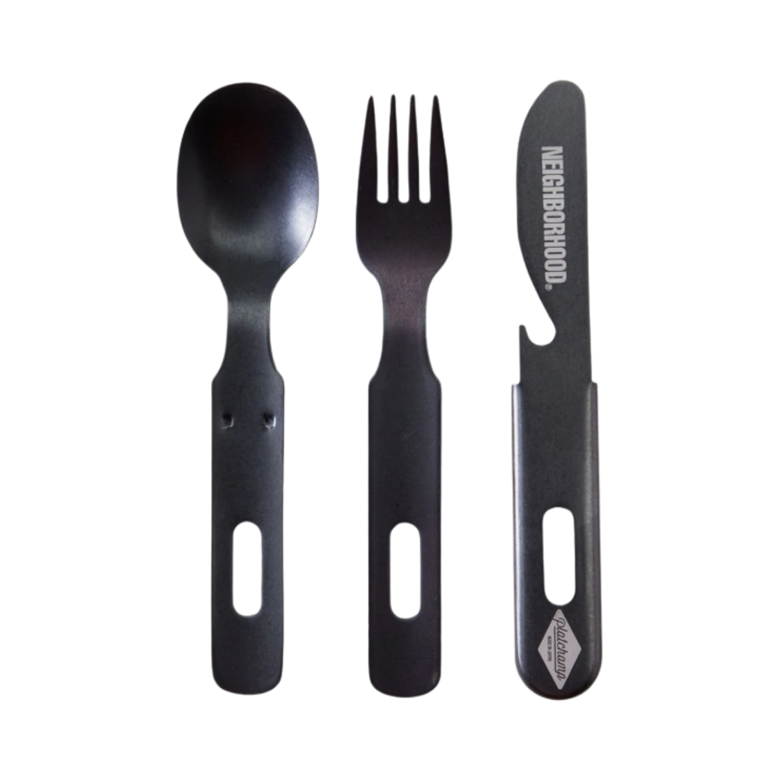 221ROPVN-AC05 Neighborhood x Platchamp SS-Cutlery Set Black