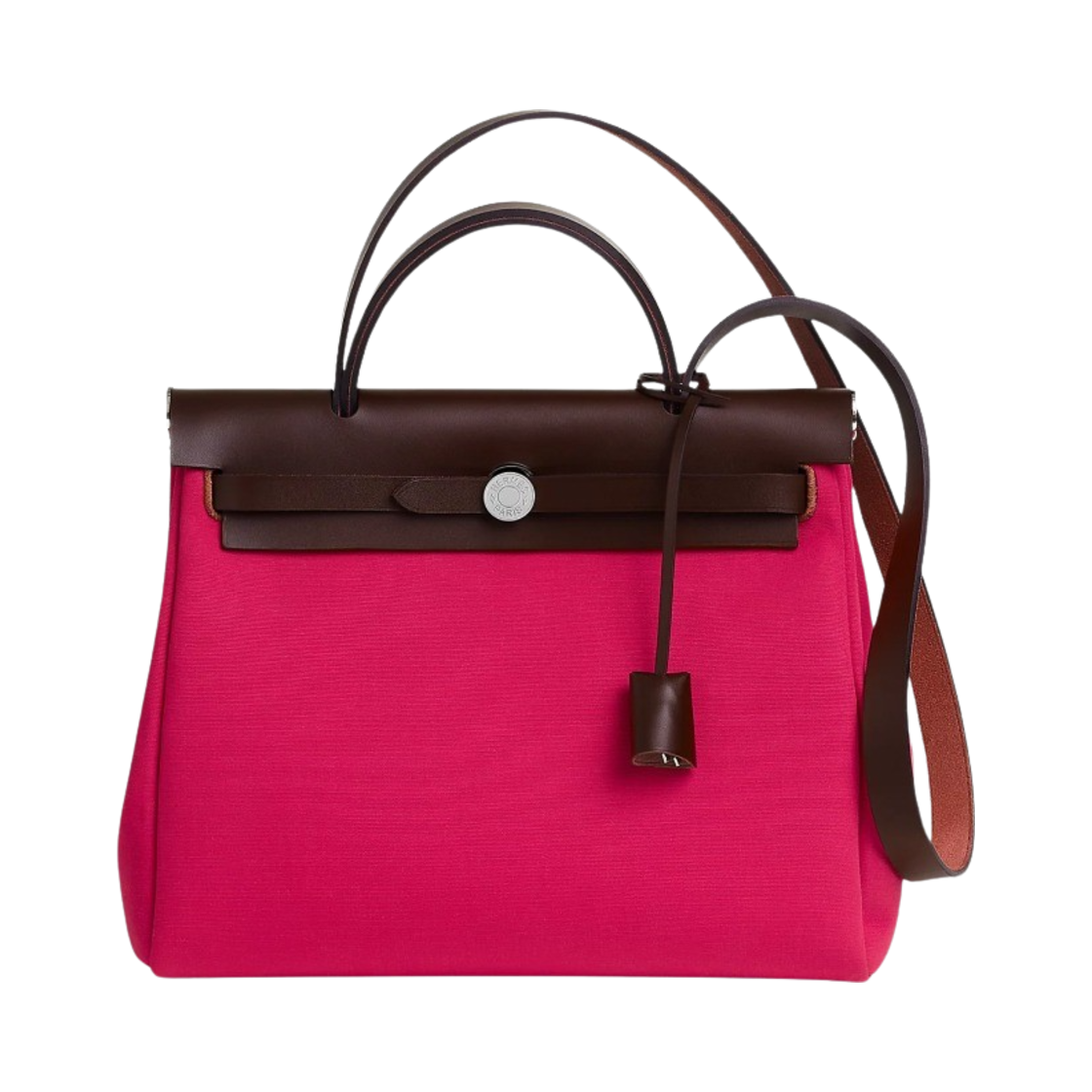 H082268CKBG Hermes Herbag Zip 31 Verso Bag Retourne Canvas & Palladium Rose Extreme Rouge Venitien Rouge Sellier - 대표 이미지 #1