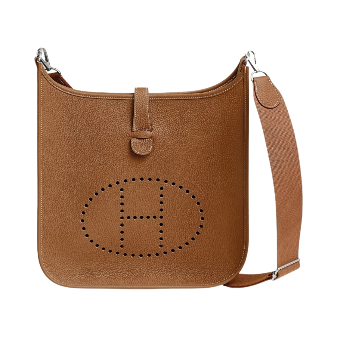 H056275CK37 Hermes Evelyne III 33 Bag Clemence & Palladium Gold