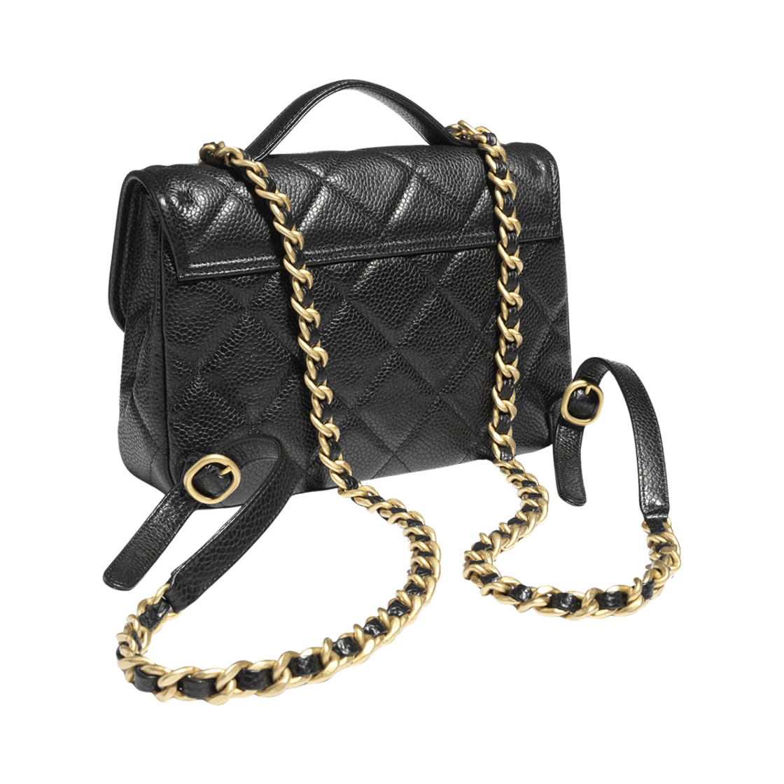 샤넬 백팩 그레인드 샤이니 카프스킨 & 골드 메탈 블랙(Chanel Backpack Grained Shiny Calfskin & Gold Black) - 3