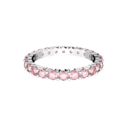 (W) Swarovski Matrix Ring Pink Rhodium Plated