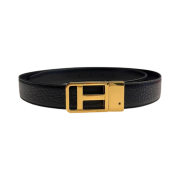 Tom Ford Reversible T Belt Black