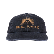 Hello Sunrise Washed OG Logo 6Panel Cap Charcoal(VTG Pink)