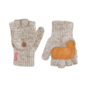 Newberry Knitting Deerskin Glomitt Gloves Oatmeal