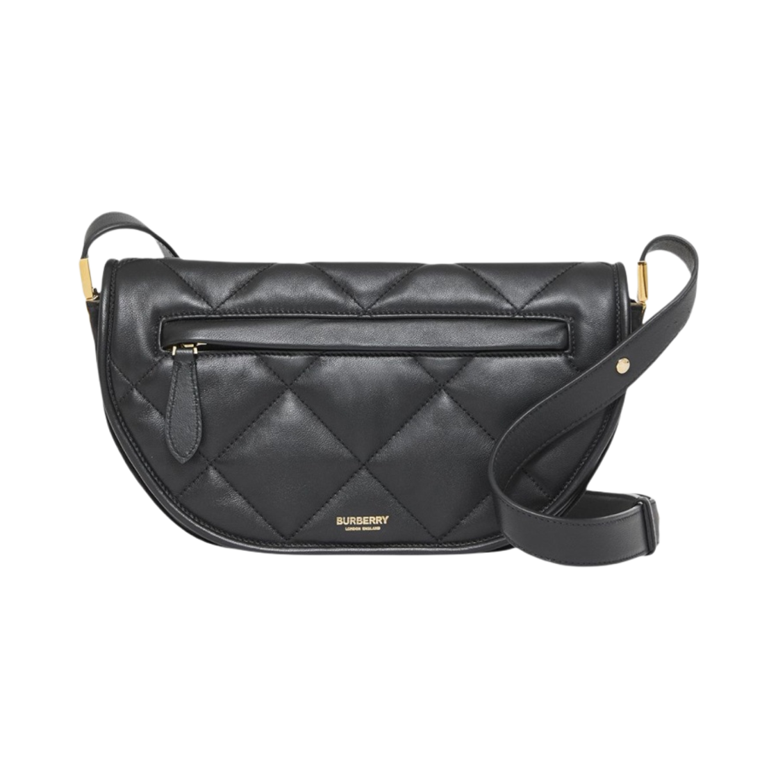 버버리 퀼팅 스몰 레더 올림피아백 블랙(Burberry Quilted Small Leather Olympia Bag Black) - 1