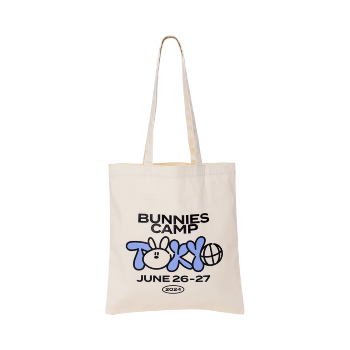 뉴진스 버니즈 캠프 2024 도쿄돔 토트백 화이트(NewJeans Bunnies Camp 2024 Tokyo Dome Tote Bag White)