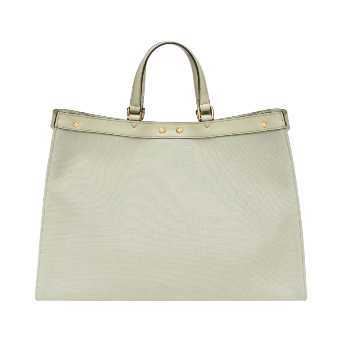 펜디 X-토트백 FF 자수 캔버스 쇼퍼 그린(Fendi X-Tote Bag Canvas Shopper with FF Embroidery Green) - 4