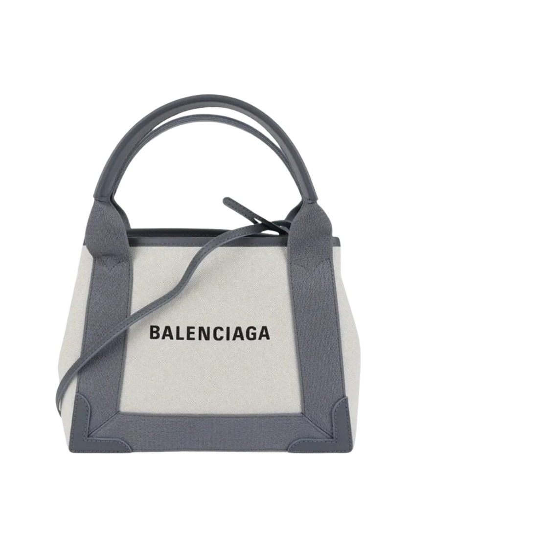3903462HH3N1381 Balenciaga Navy XS Cabas Natural Beige Grey