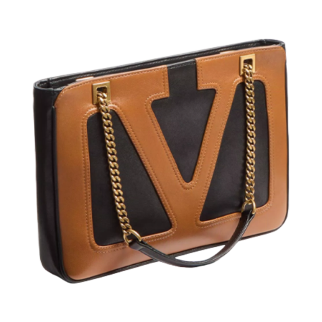 발렌티노 비바 슈퍼스타 나파 레더 스몰 쇼핑백 블랙 브라운(Valentino Viva Superstar Small Nappa Leather Shopping Bag Black Brown) - 2