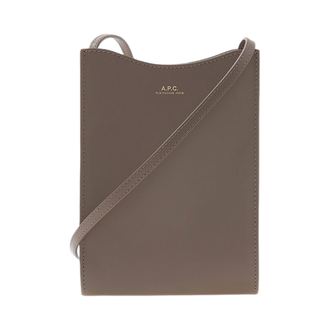 PXBMW-F63412-BAM A.P.C. Jamie Neck Pouch Beige Grey - 대표 이미지 #1