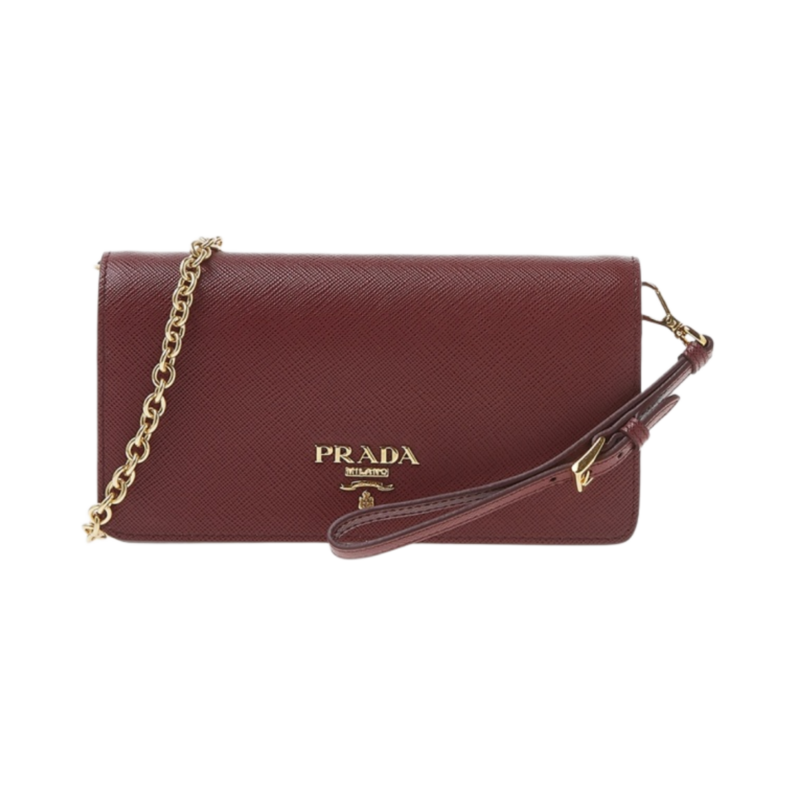 1DH029-QWA-F0383 Prada Saffiano Leather Mini Bag Cerise