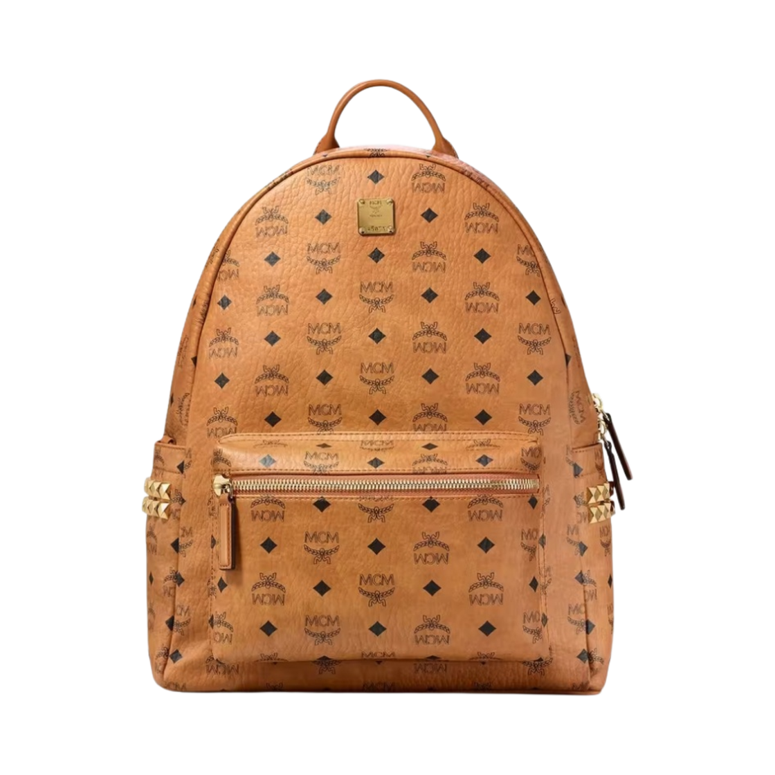 엠씨엠 스타크 사이드 스터드 백팩 비세토스 스몰 미디움 꼬냑(MCM Stark Side Studs Backpack in Visetos Small Medium Cognac)