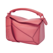 Loewe Mini Puzzle Bag in Satin Calfskin Plumrose