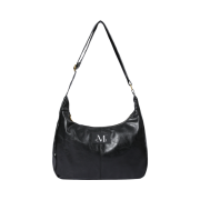 MUCENT Merin Gold Line Leather Shoulder Bag Black