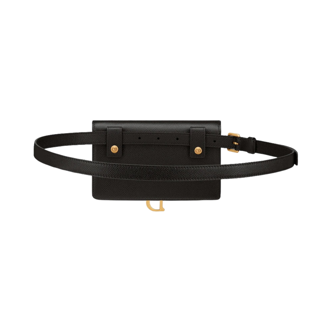 디올 새들 벨트 파우치 그레인드 카프스킨 블랙(Dior Saddle Belt Pouch Grained Calfskin Black) - 4