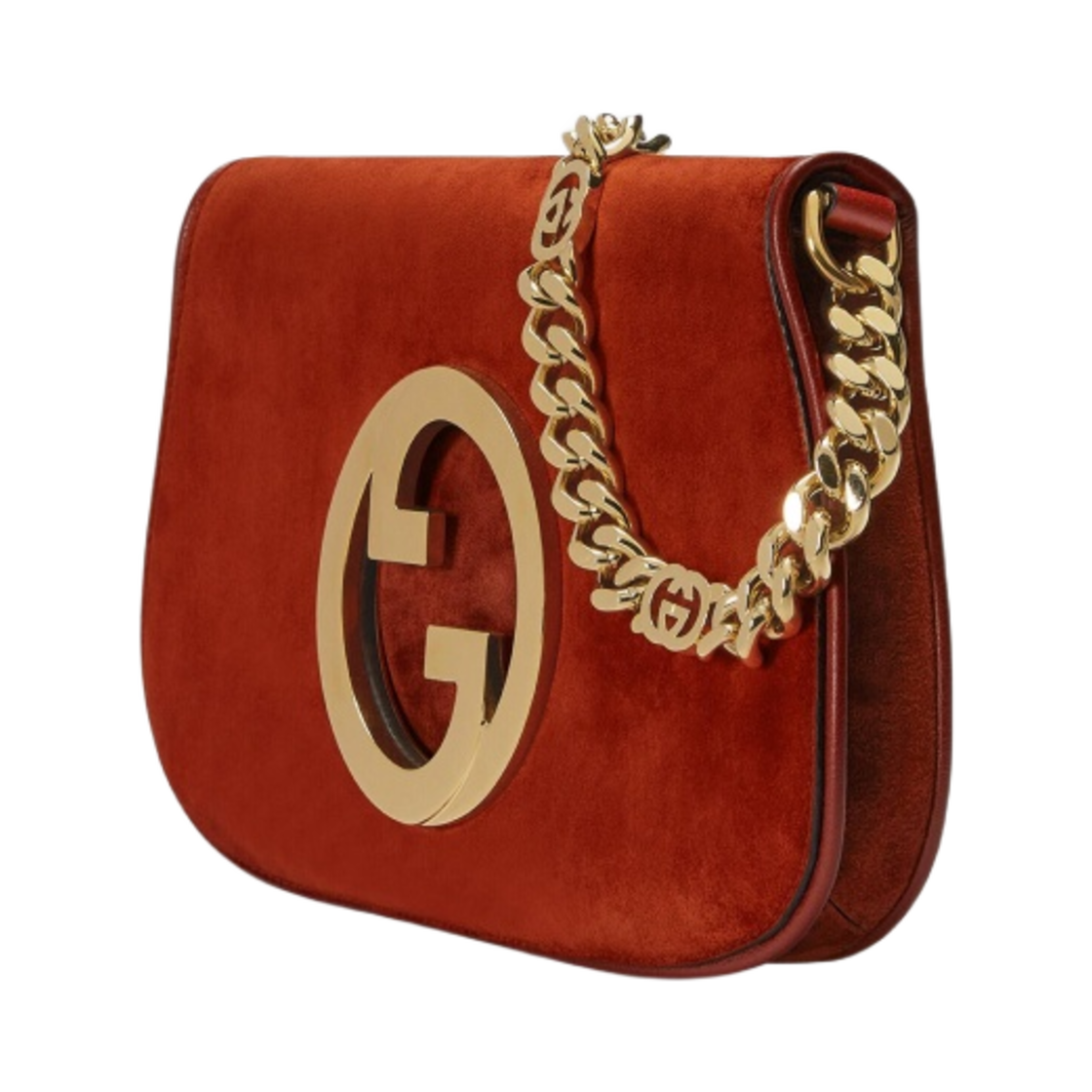 구찌 블론디 숄더백 루비 레드 스웨이드(Gucci Blondie Shoulder Bag Ruby Red Suede) - 2
