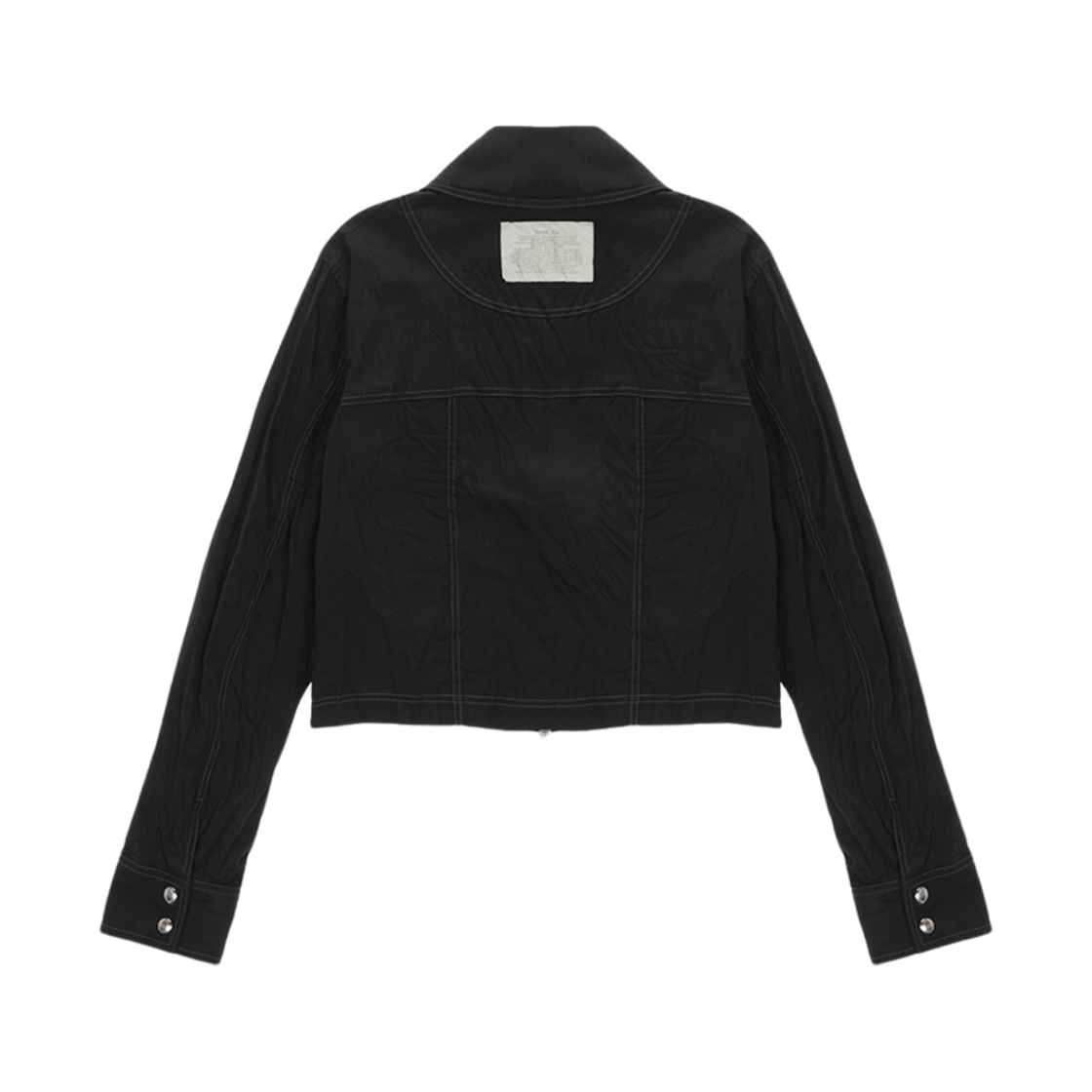 (W) 마뗑킴 크링클 크롭 점퍼 차콜((W) Matin Kim Crinkle Crop Jumper Charcoal) - 2