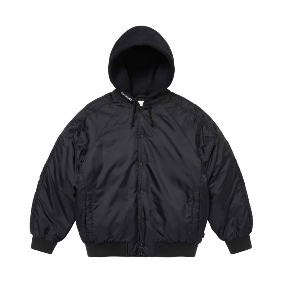 슈프림 후드 스타디움 자켓 블랙 - 24SS(Supreme Hooded Stadium Jacket Black - 24SS) - 2