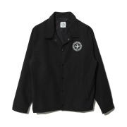 Punch Drunk Parties Circle Logo Coach Jacket BLACK