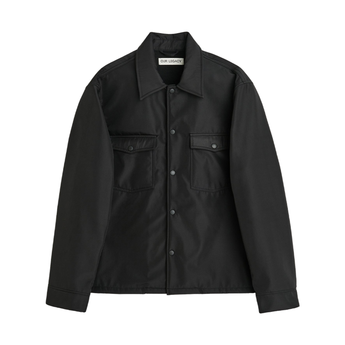 M4232EBF Our Legacy Evening Coach Jacket Fleecy Tech Black