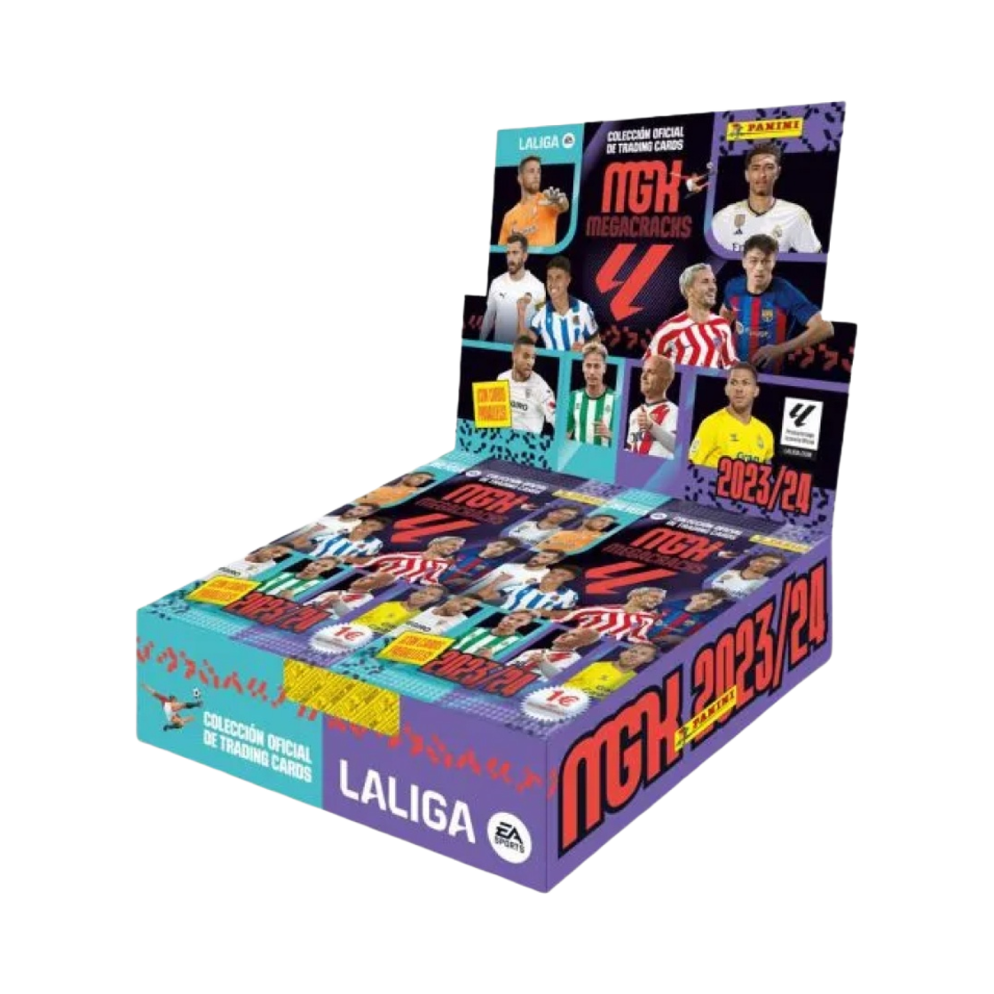 - Panini Megacrack 2023/24 Laliga Soccer Card Box (Pack of 24)
