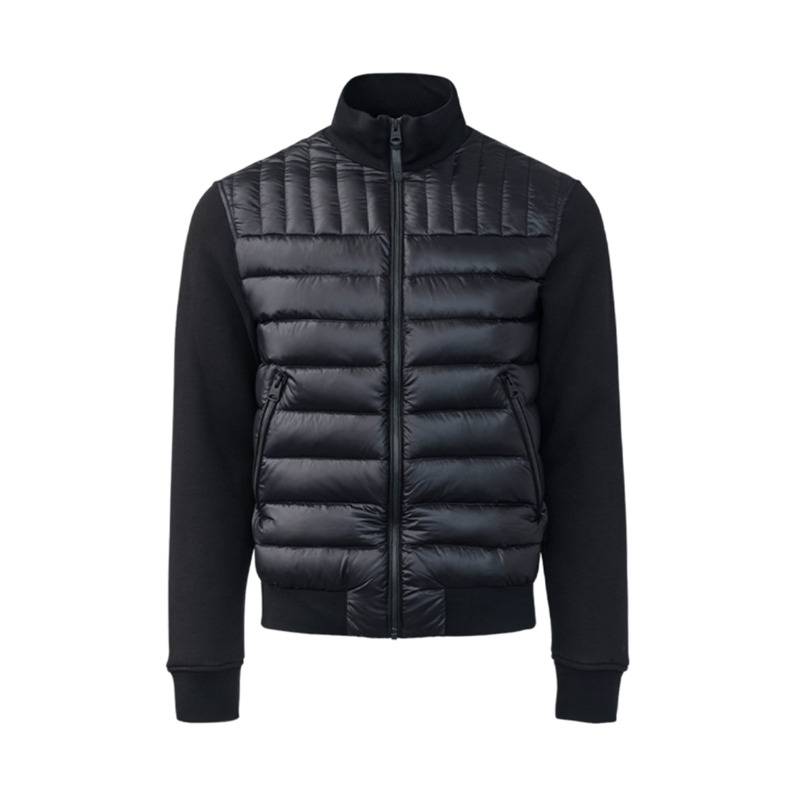 COLLIN-Z Mackage Collin Mixed Media Bomber Jacket Black