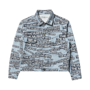 The Museum Visitor Logo Printed Trucker Jacket - 23PS