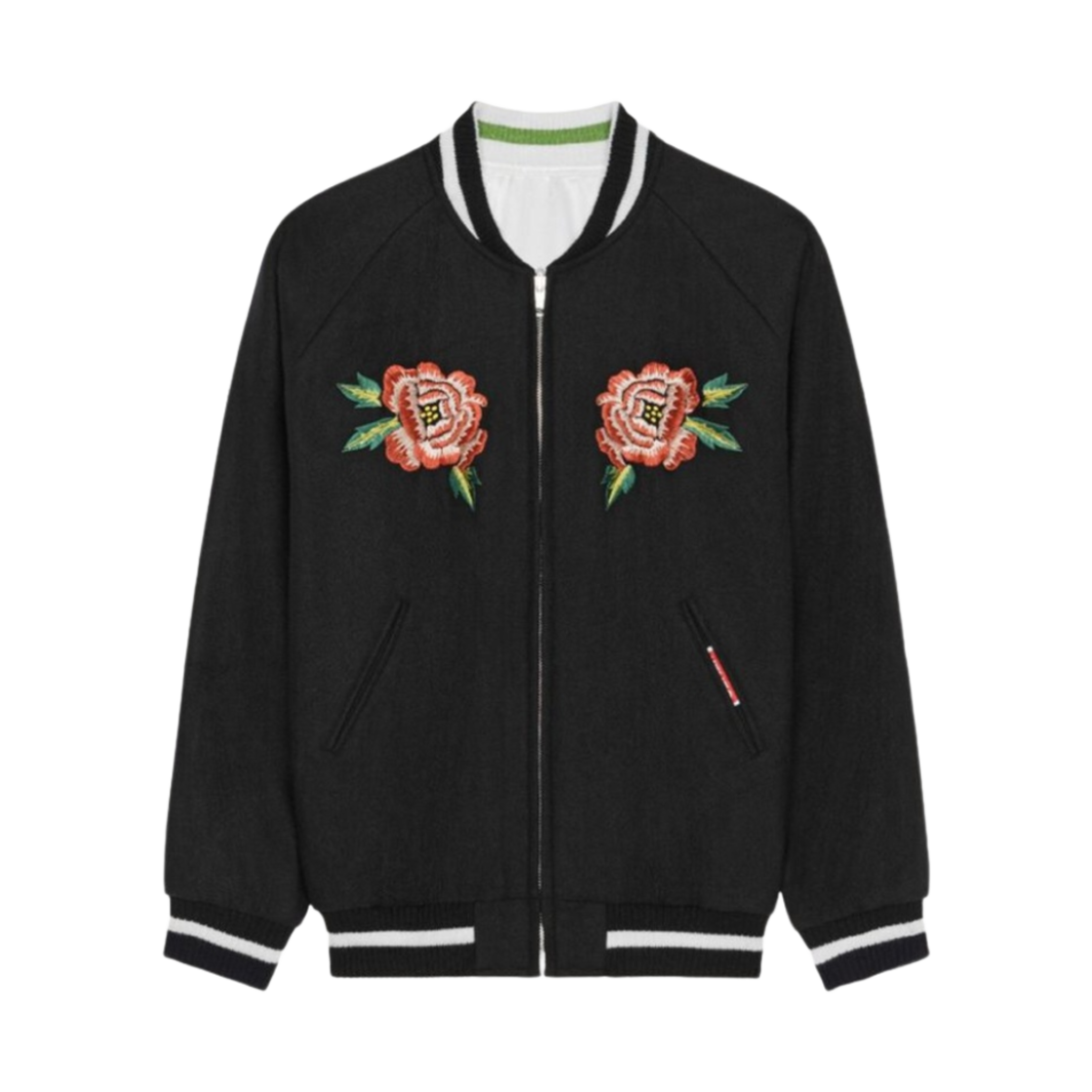 FC65BL1369RJ-99J Kenzo France Japan Reversible Bomber Jacket Black Green