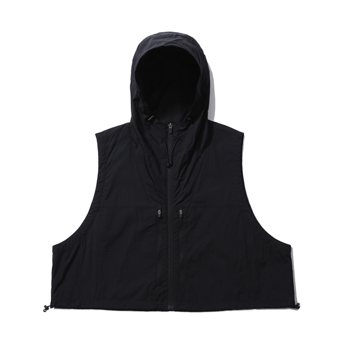 PMF024-01VT01 [SS24] moif Hooded Crop Vest Black