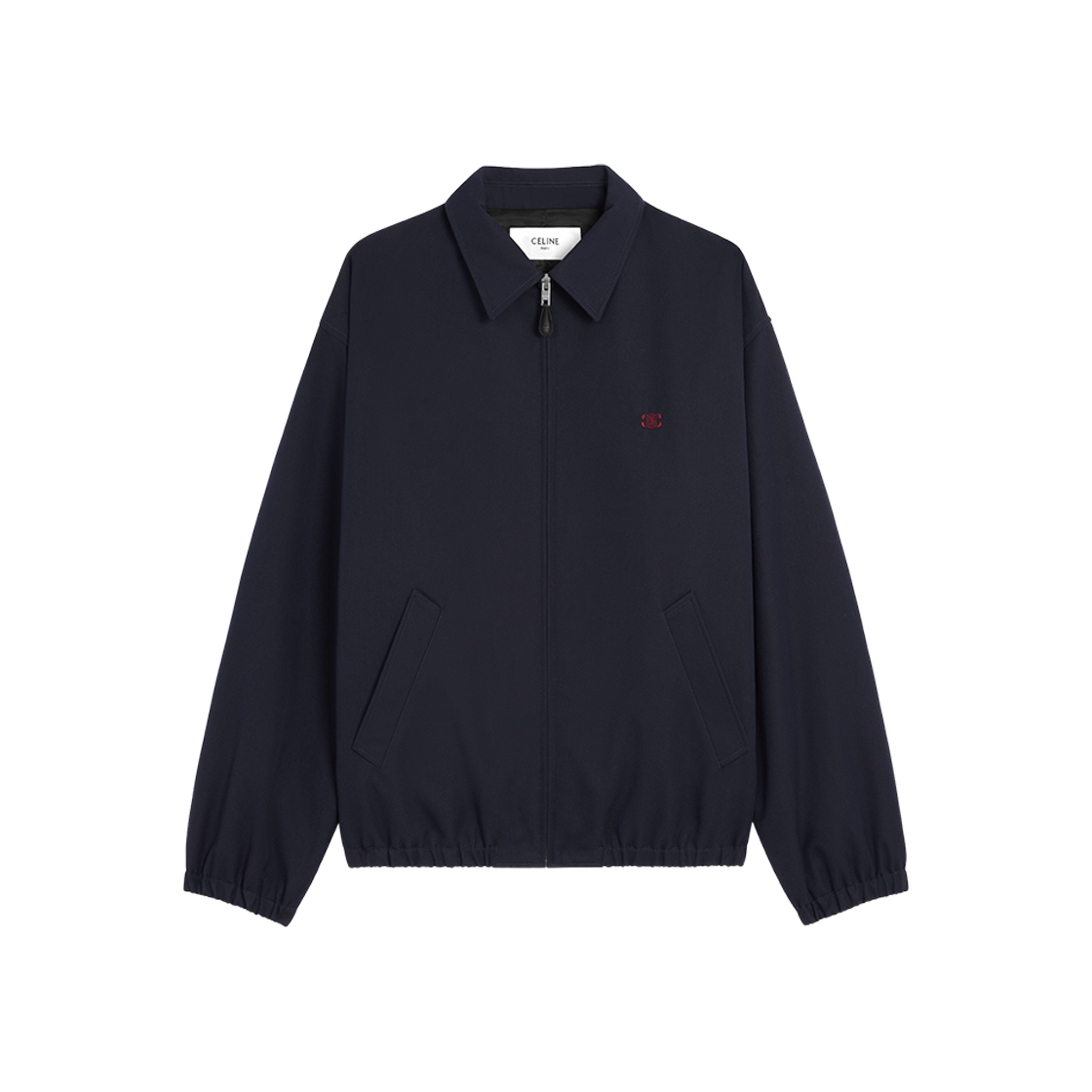 RV0RV777S-07MR Celine Blouson in Cotton and Wool Gabardine Navy