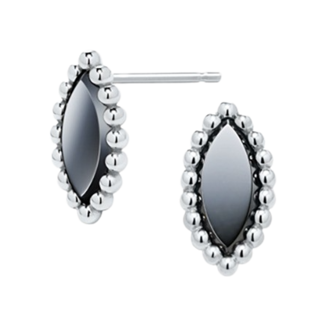 미꼬 베스티 마퀴즈 오닉스 이어링 화이트 골드(Miko Vasty Marquise Onyx Earring White Gold)