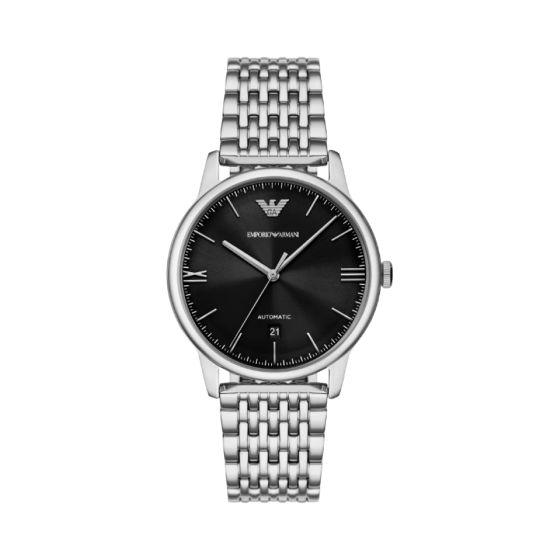 Emporio Armani Quartz Automatic 39mm Stainless Steel Black Silver