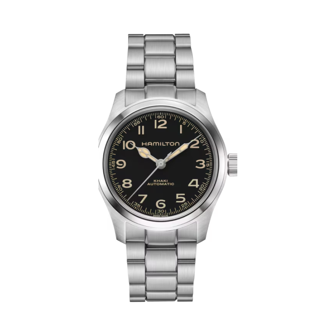 해밀턴 카키 필드 머피 38mm 오토매틱 스테인리스 스틸 블랙(Hamilton Khaki Field Murph 38mm Automatic Stainless Steel Black)