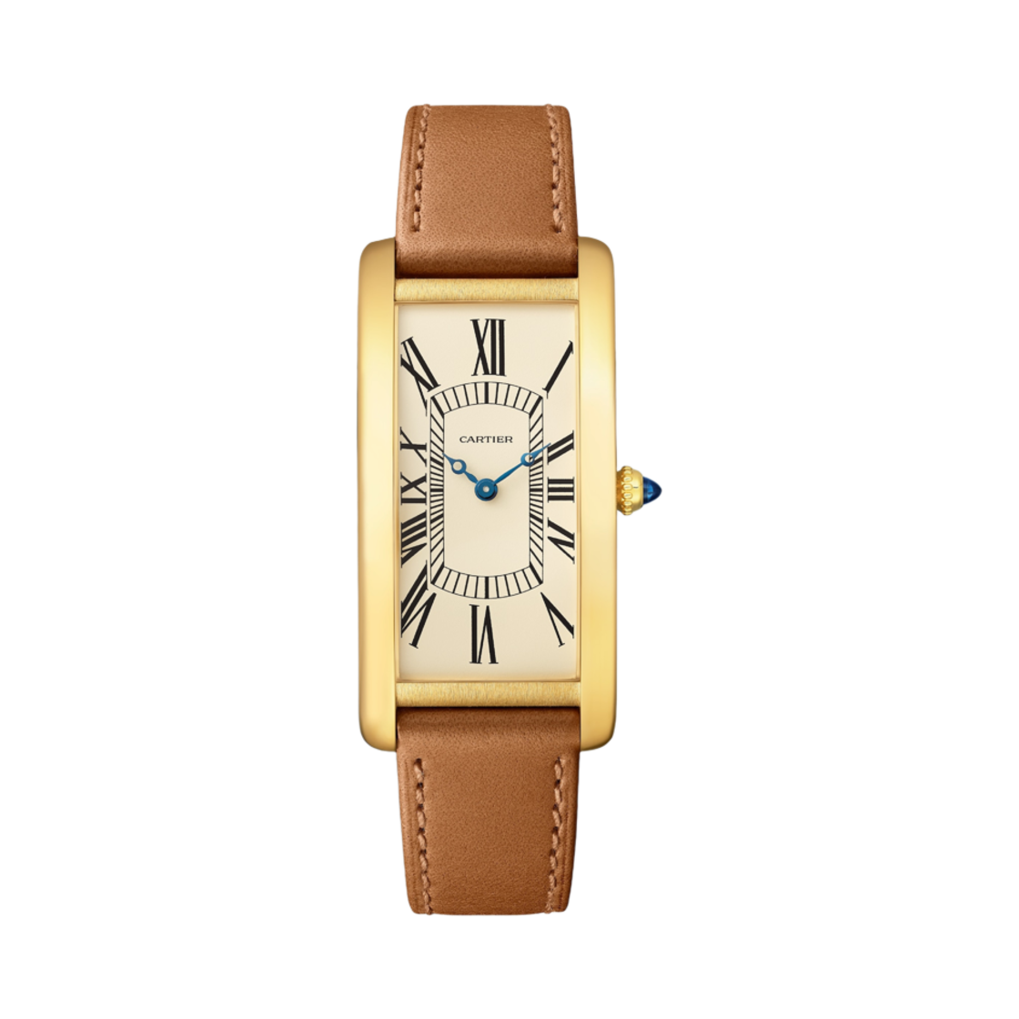 까르띠에 탱크 상트레 워치 라지 옐로우 골드 레더(Cartier Tank Cintree Watch Large Yellow Gold Leather) - 1