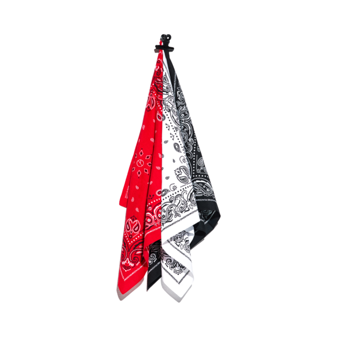 피스마이너스원 PMO 반다나 세트 #1 레드 화이트 블랙(Peaceminusone PMO Bandana Set #1 Red White Black)