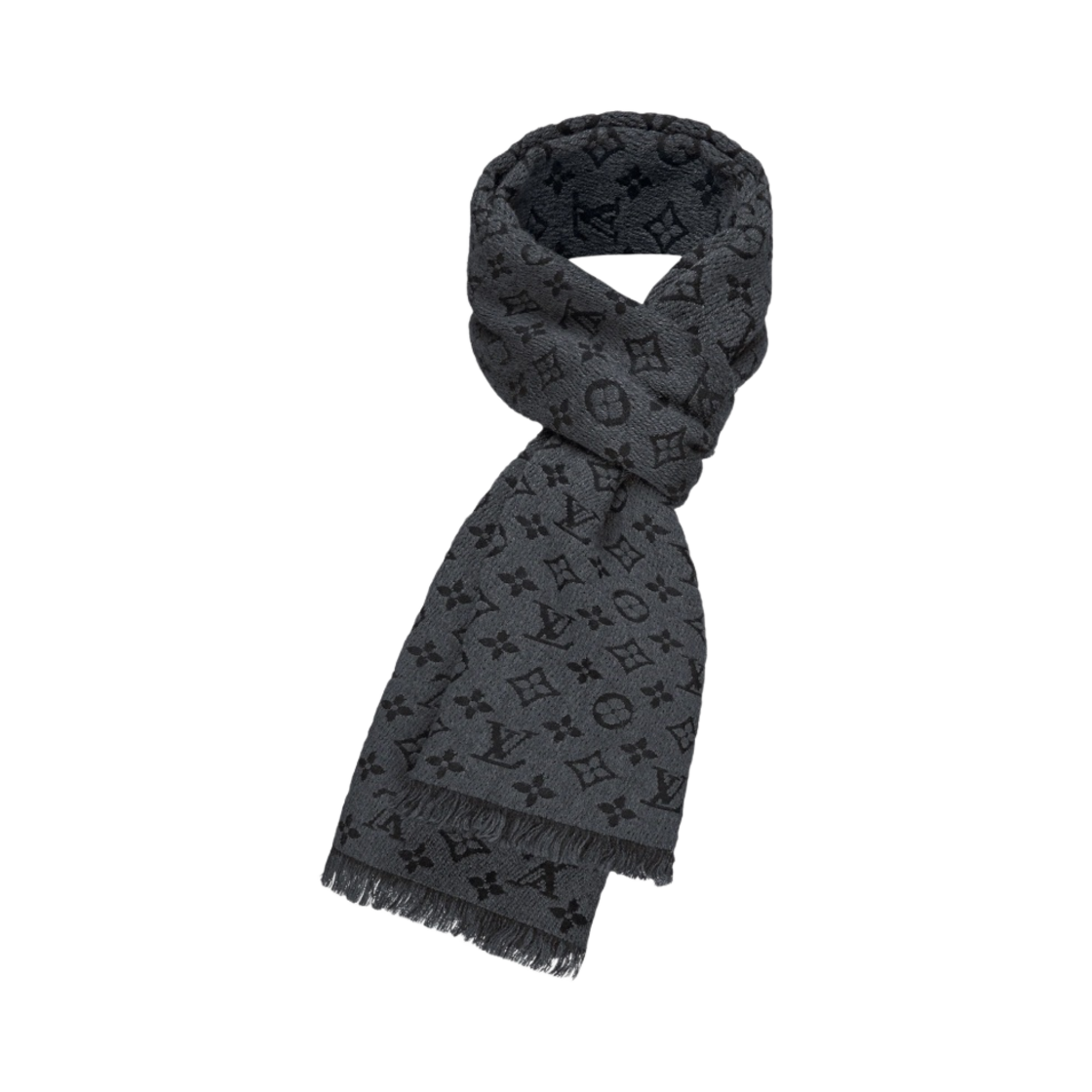 루이비통 모노그램 클래식 머플러 차콜 그레이(Louis Vuitton Monogram Classic Muffler Charcoal Grey)
