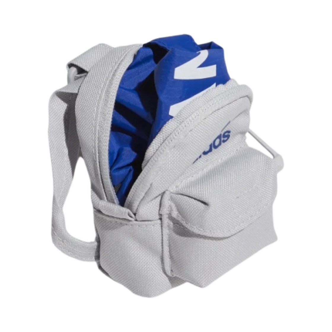 아디다스 패커블 백 키링 라이트 솔리드 그레이 로얄 블루(Adidas Packable Bag Keyring Light Solid Grey Royal Blue) - 4