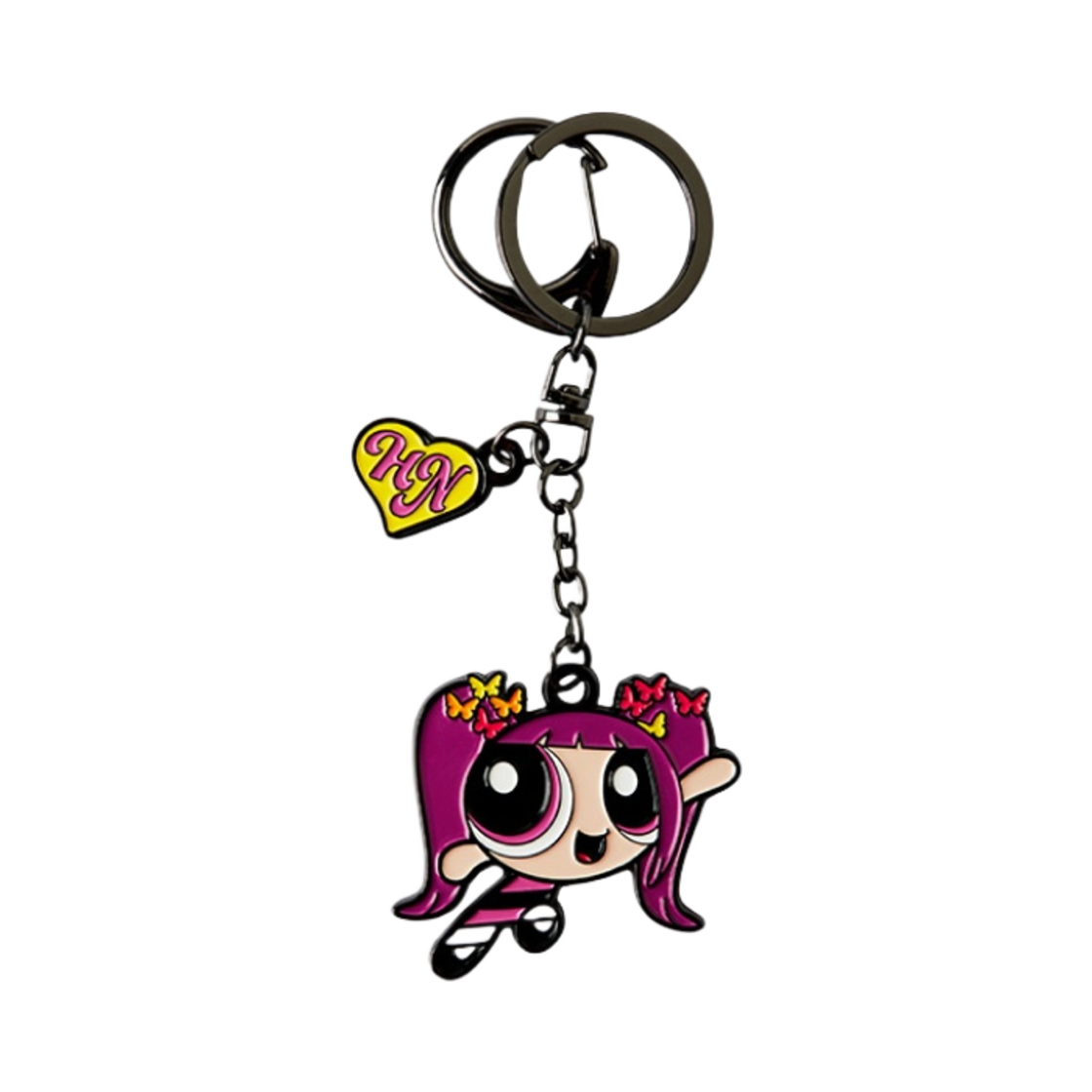 뉴진스 x 파워퍼프걸 메탈 키링 하니(NewJeans x The Powerpuff Girls Metal Keyring Hanni)