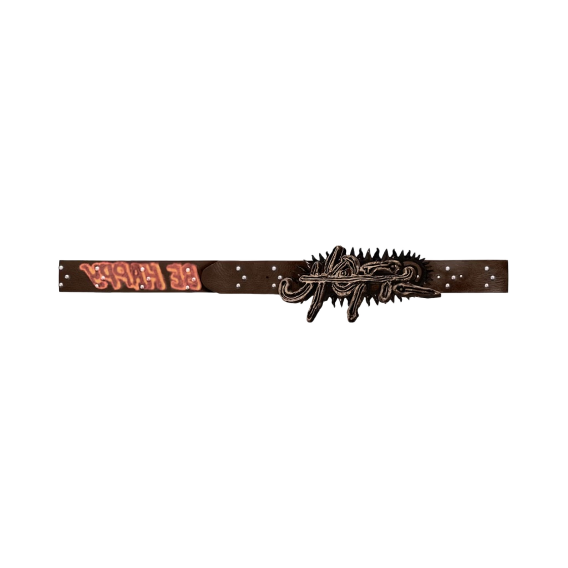 - Travis Scott Studded Utopia Belt Brown