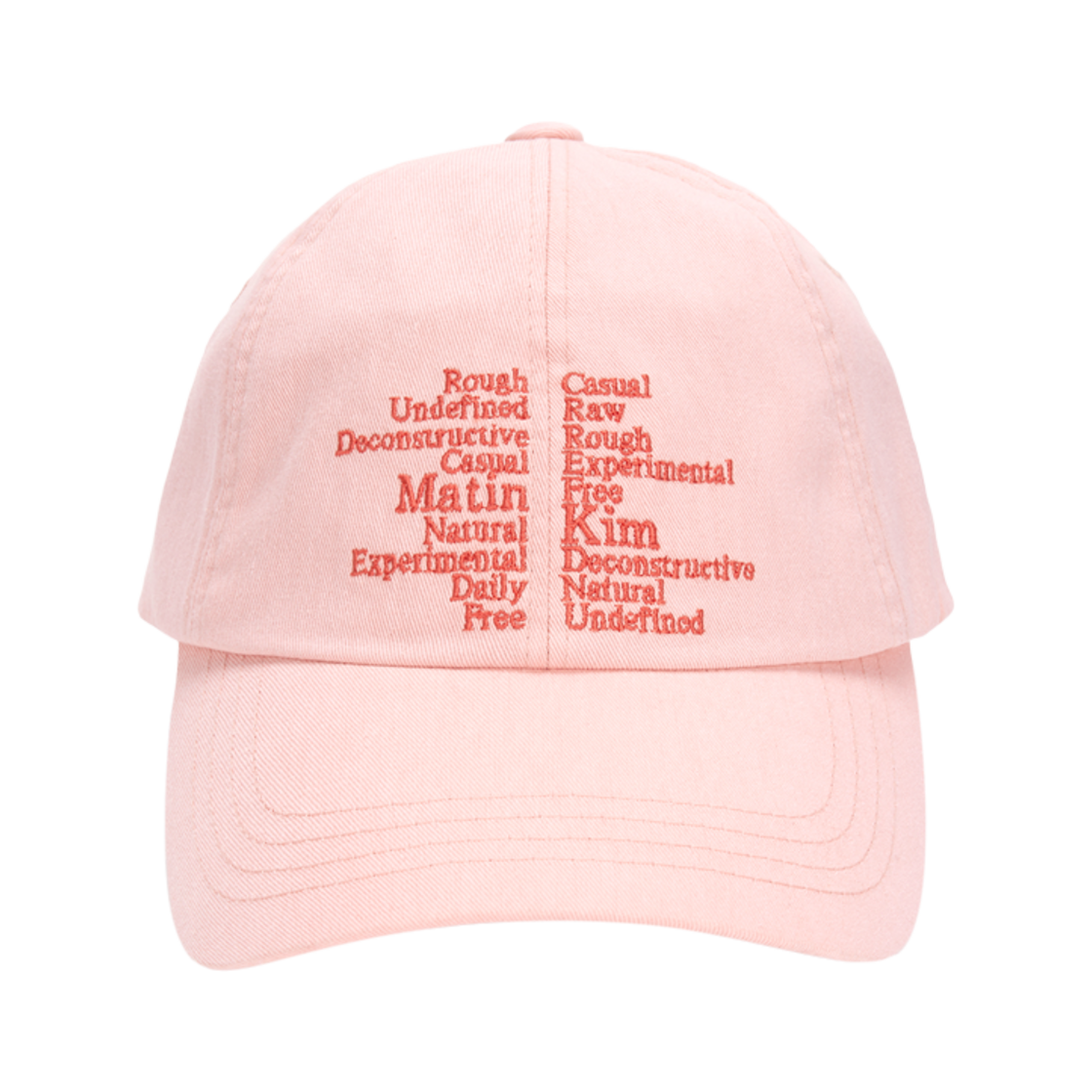 MK2434HT009MSA Matin Kim Keyword Lettering Ball Cap Salmon