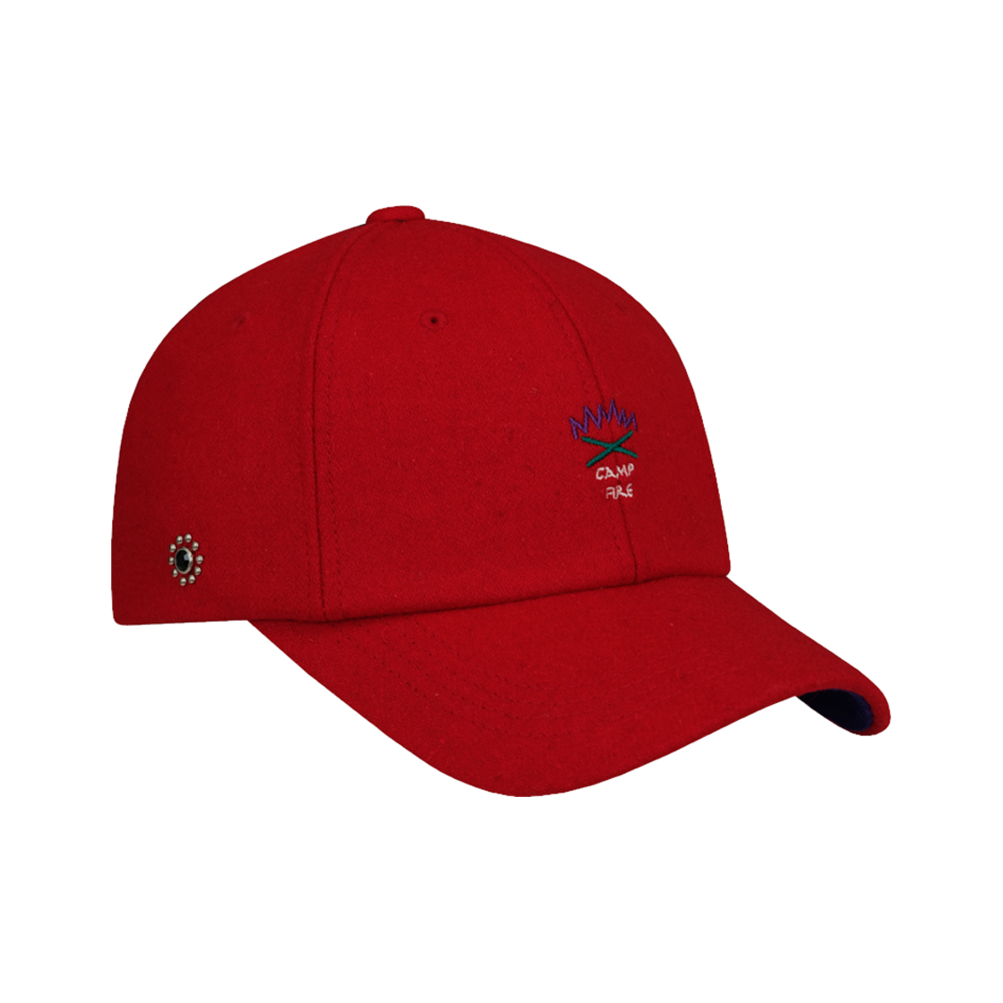 FW24ACP090RD Hongwoosung Signal Native American Wool Ball Cap Red
